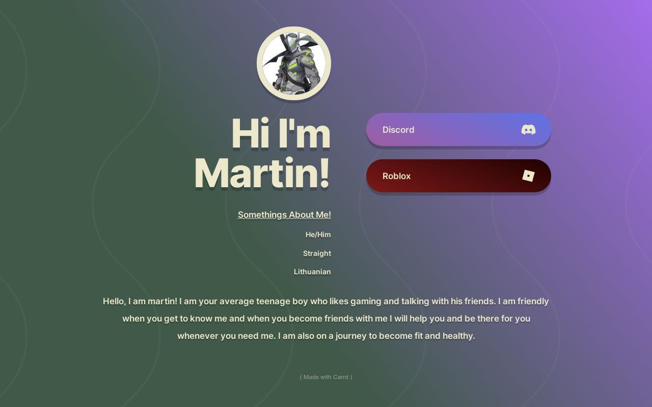 Carrd profile picture for @martinis